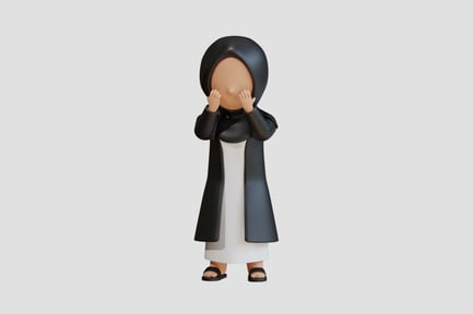 Preview: Muslim Woman 3D Character Eyes Covered