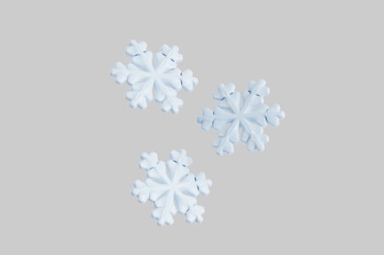 Visualização: Flocos de neve azuis pálidos