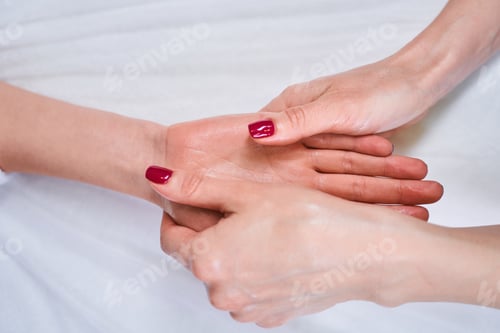 Preview: Close up of female hands that doing massage