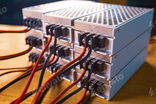 Preview: Close-up metal cases for storing power supply