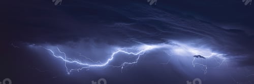 Preview: Bright Lightning On Night Sky During Hunderstorm