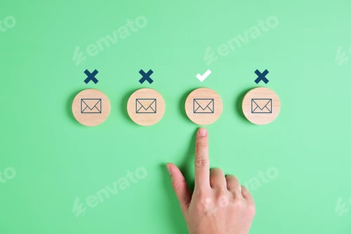 Preview: email messenger security check. Virus and Malware protecting. Ransomware and fishing of human error