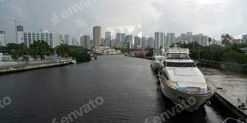 Preview: Yacht in Ship Canal Hurricane Season Miami Florida