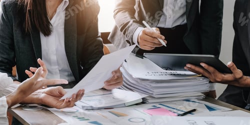Preview: Asian business adviser meeting to analyze and discuss the situation on the financial report in the