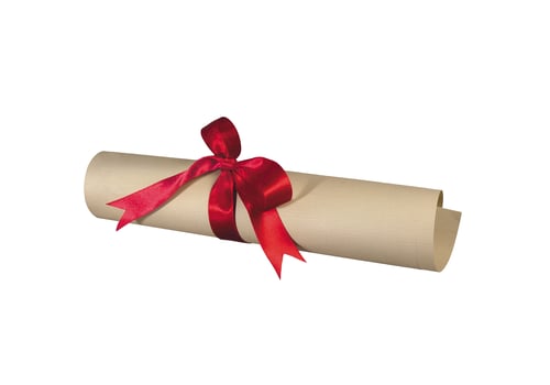 Preview: Elegant diploma or certificate with red ribbon
