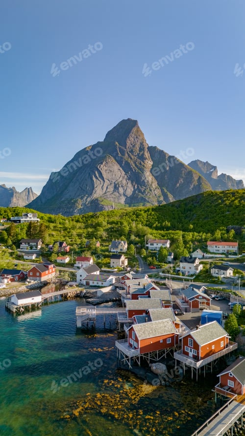 Preview: Lofoten Islands: Red Cabins Nestled In Norways Beauty, Reine, Lofoten, Norway