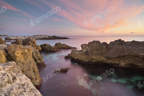 Preview: Calm sea at sunset.