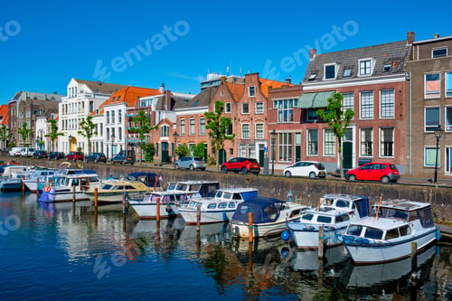 Preview: View of the harbour of Delfshaven. Rotterdam, Netherlands