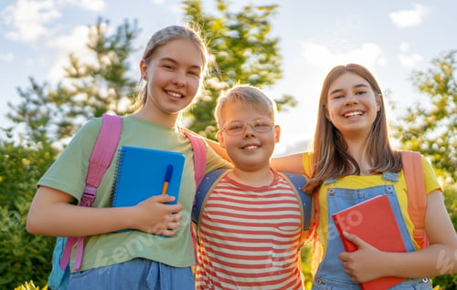 Preview: teens going to school