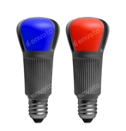Preview: Two light bulbs isolated on white
