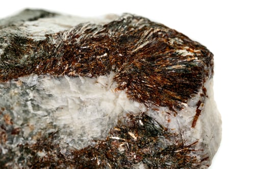 Preview: Macro mineral stone astrophyllite white background