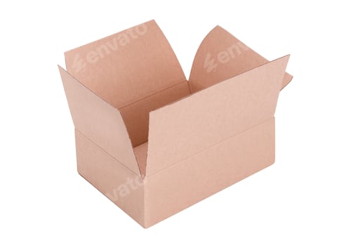 Preview: Cardboard box isolated on white