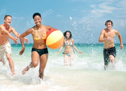Preview: Beach Ball Sunshine Vacation Tropical Summer Concept