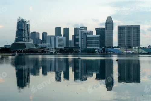 Preview: Singapore Marina Bay Skyline early morning