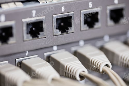 Preview: Close-Up Of Rack Mounted Server In Server Room