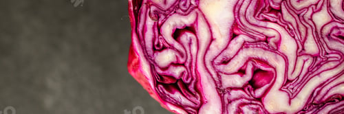 Preview: Red Cabbage, Raw Vegetables Healthy Salad (Coleslaw, Delicious Snack Or Blue Cabbage) Menu Concept