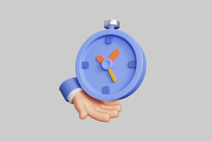 Preview: Hand Holding Stylized Clock