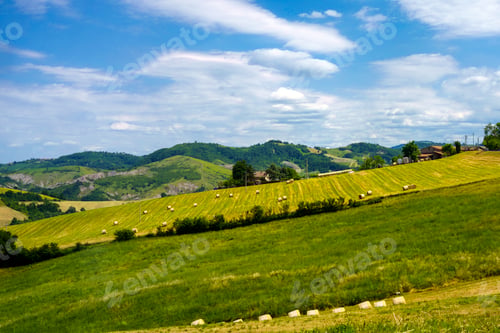 Preview: Rural landscape along the road from Sassuolo to Serramazzoni, Emilia-Romagna.