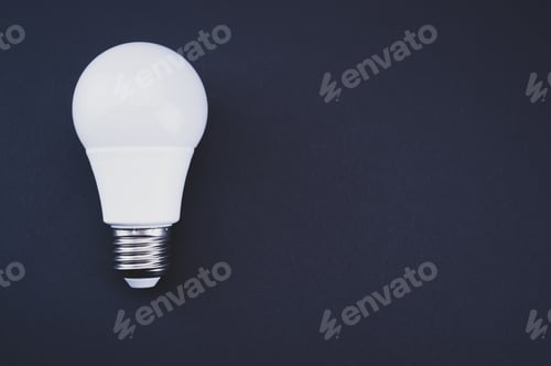 Preview: Closeup of an isolated LED lamp