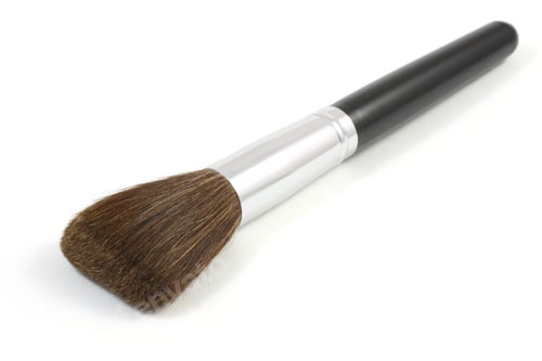 Preview: Makeup powder brush isolated on white background