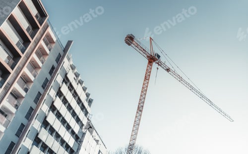 Preview: Construction crane near a house