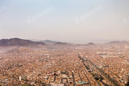 Preview: Aerial view of cityscape, Lima, Peru