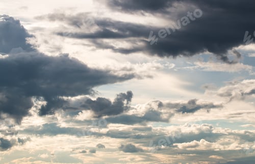 Preview: colorful dramatic sky with cloud at sunset