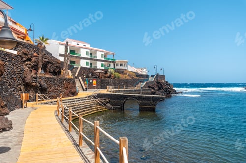 Preview: Promenade by the sea in the village of Tamaduste on the island of El Hierro, Canary Islands, Spain