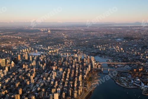Preview: Aerial View of Downtown City of Vancouver. Modern Cityscape