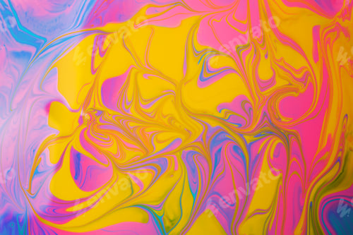 Preview: Multicolored liquid abstract background,made from different nail polishes.