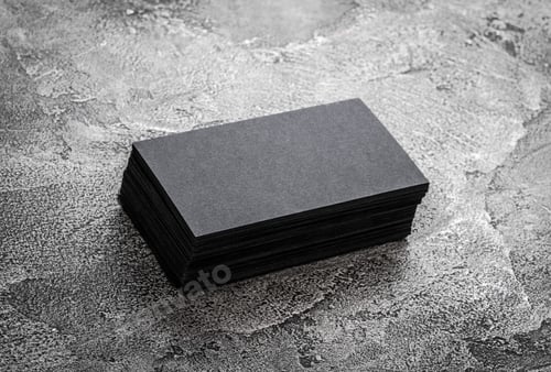Preview: Stacks of black business cards