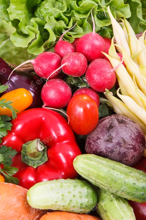 Preview: Healthy vegetables containing minerals and vitamins. Best food for slimming and dieting