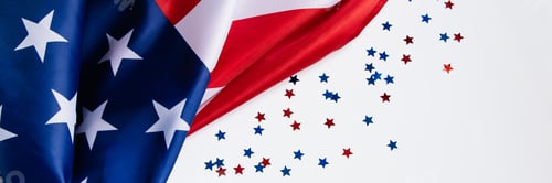 Preview: American flag and stars. Background for the national holidays of the USA.