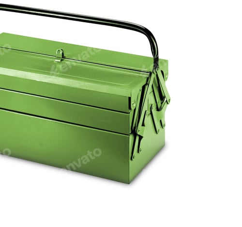Preview: mechanic's basic tool box with set of spanner