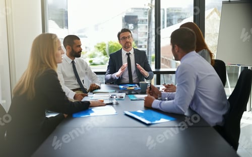 Preview: Coming up with a strategy for success. Cropped shot of businesspeople in a meeting.