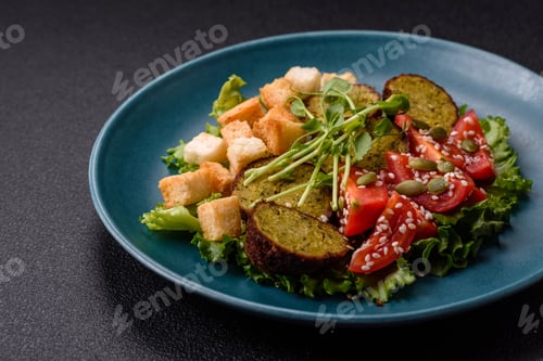 Preview: Hearty delicious fried falafel made from chickpeas, cumin, hummus with salt and spices