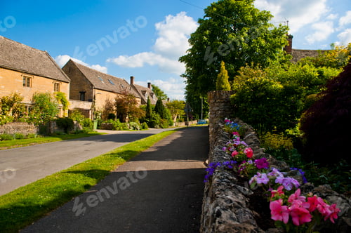 Preview: Longborough, a typical village in The Cotswolds, Gloucestershire, England, United Kingdom, Europe