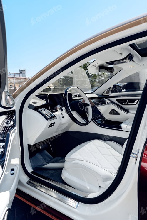Preview: Luxury car interior showcasing elegant design and modern technology