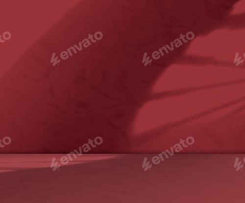 Preview: Background red wall dark table studio room empty