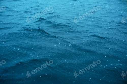 Preview: Königssee water surface with falling snow