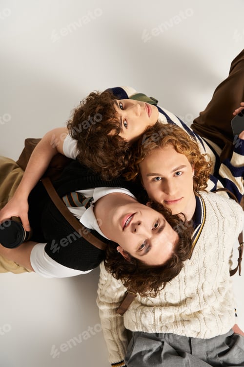 Preview: Friends exuding style and confidence while posing together for a fun and trendy moment