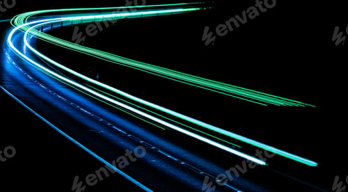 Preview: lights of cars at night