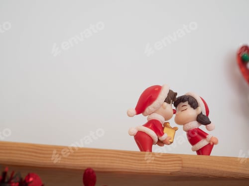 Preview: YesNo Doll character cartoon icon couple woman man girl boy copy space white background love wedding