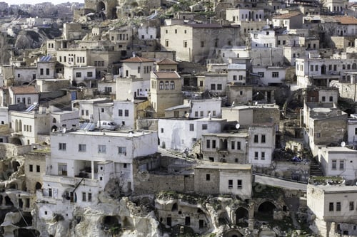Preview: Landscape of Ortahisar Castle in Turkey against the sky