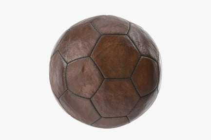 Preview: Aged Leather Soccer Ball - Vintage Style