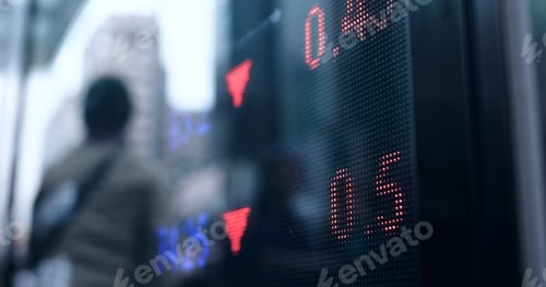 Preview: Stock market display in the city