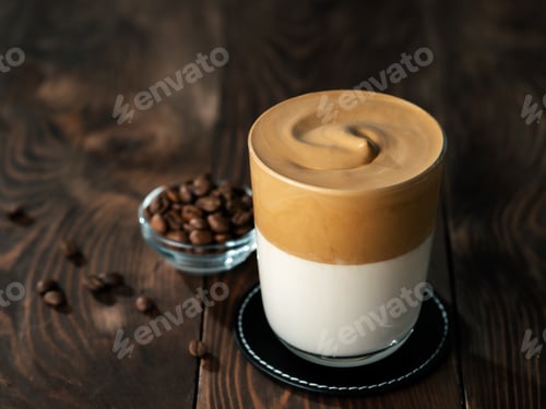 Preview: Dalgona coffee, copy space