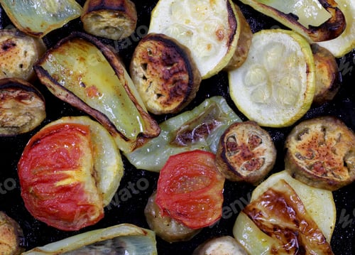 Preview: Vegetables Aubergine Aubergine Tomato Pepper Baked
