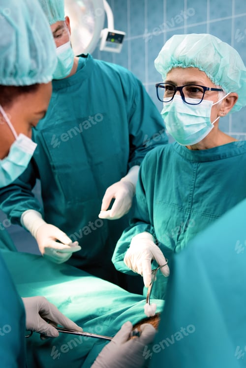 Preview: Team of Surgeons Performing an Operation