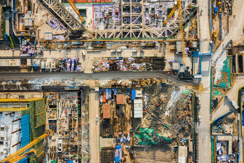 Preview: Aerial shot of the construction site in northern Wuhan